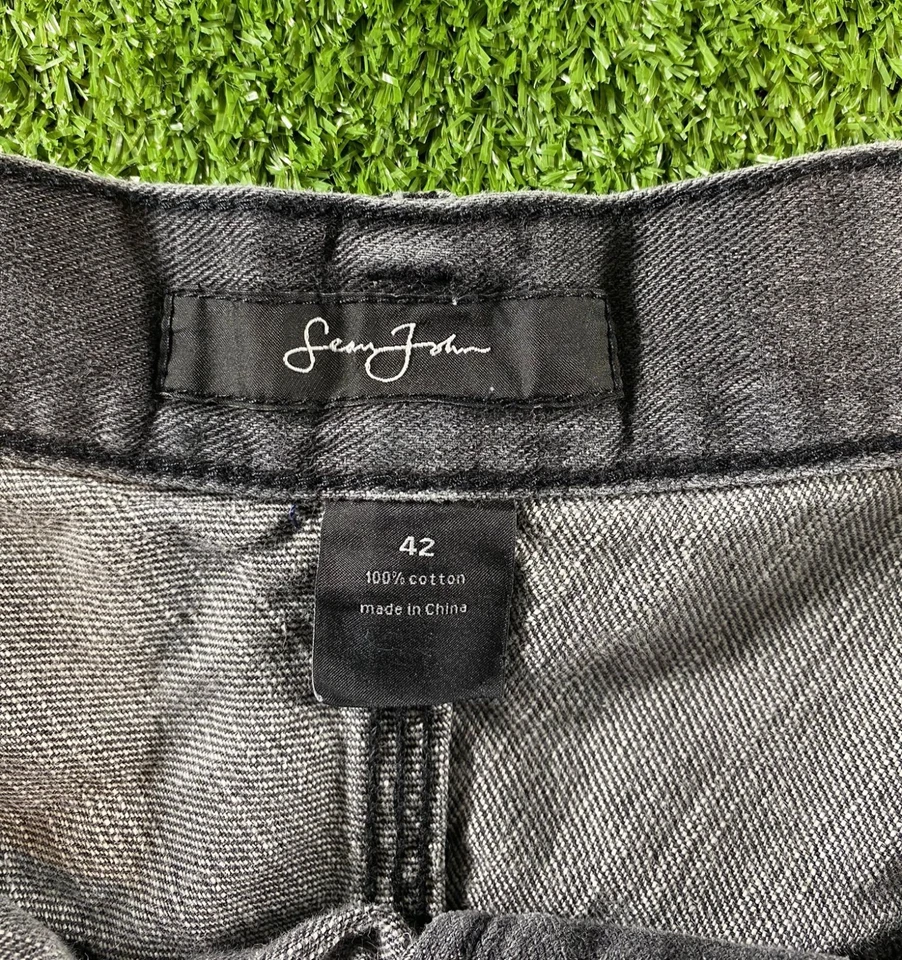 Pantalones Cortos de Denim Sueltos Vintage Sean John Para Hombre 42 Negros Largos Hip Hop Grunge Y2K Foto 2 de 4