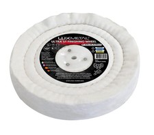 Flanellscheibe gesteppt 200x25,4x10mm Kegelfutter Spiegelpolitur