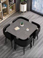 wooden  Dining table and 4 chairs Retro,,-