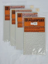 Plastruct 91591 91593 91624 91592 Patterned Sheets LOT of 4 NEW