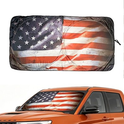 US Flag Front Windshield Sun Shade Shield UV Block Cover For Nissan Accessories