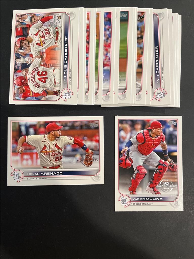 2022 Topps 582 Montgomery Foil Stamp St. Louis Cardinals Team Set 22 Cards