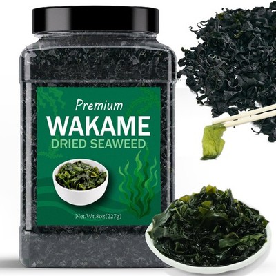 8oz Premium Dried Wakame Seaweed  Sea Vegetable for Miso Soup, Seaweed Salad ...
