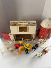 Vintage Fisher Price Little People Family Farm Play Set Silo Moo Barn Animals
