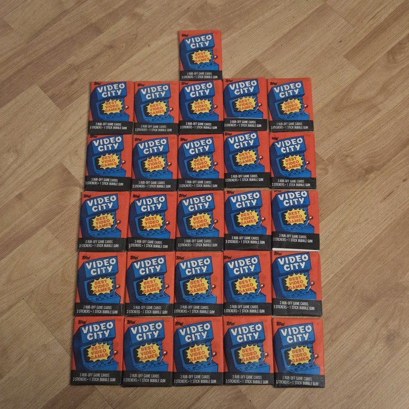 Video City wax pack Topps 1983 - Donkey Kong RC Lot of 26 Packs !