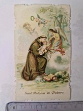 Santino Holy Card Fustellato S. Antonio di Padova Preghiera 1922 PG169