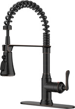 Rustic Kitchen Faucet with Pull down Sprayer Oil Rubbed Bronze, 3 Modes Stainles