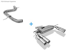  Duplex Racing-Komplettanlage ab Kat. VW Eos 2.0l TFSI 2x80mm rund