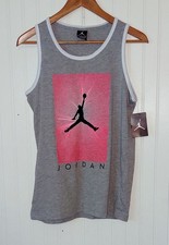 New AIR JORDAN Graphic Print Athletic Tank Top Youth Boy's Sz XL NWT 952312-042 