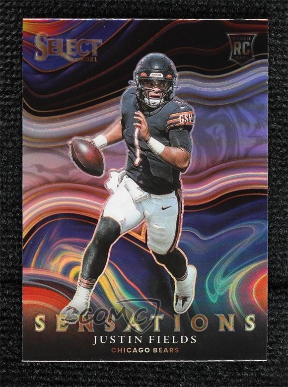 2021 Panini Select Sensations Silver Prizm Justin Fields #SEN-14 lw9