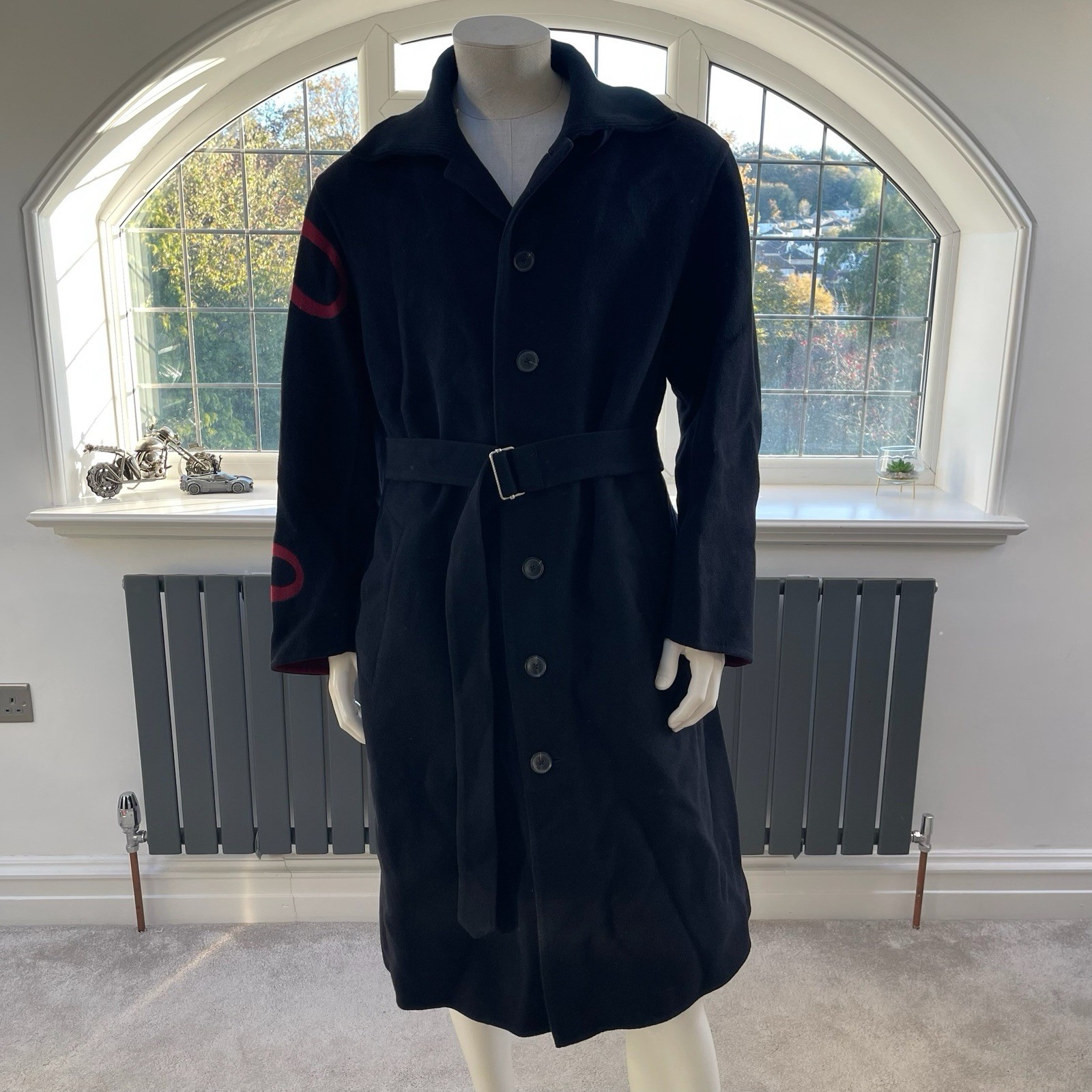 Paul Smith PS Navy Belted Trench Coat Mac Jacket Size Medium RRP £692 BNWT