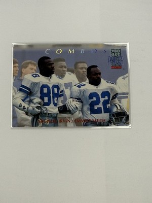 1992 Pro Set Power #5 Emmitt Smith / Michael Irvin Combos Dallas Cowboys