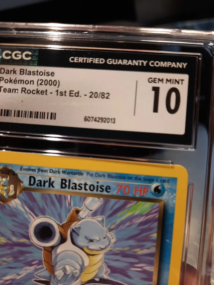Dark Blastoise 1st Edition Cgc 10 Gem Mint Team Rocket 20/82 Pokemon 2000 Card - Image 3 of 4