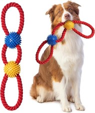 Aitmexcn Interactive Dog Rope Toys Tug of War, Tough Dog Toys for Medium Dogs, 1