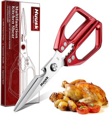 Kitchen Scissors All Purpose - Stainless Steel Kitchen Shear Sharp Red