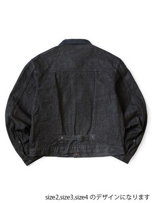 KAPITAL 14oz Black Denim 1ST jacket 100% cotton K2508LJ012 Made in