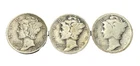 1917 1918-S 1928-S Mercury Dime Lot Better Date San Francisco Silver Coins