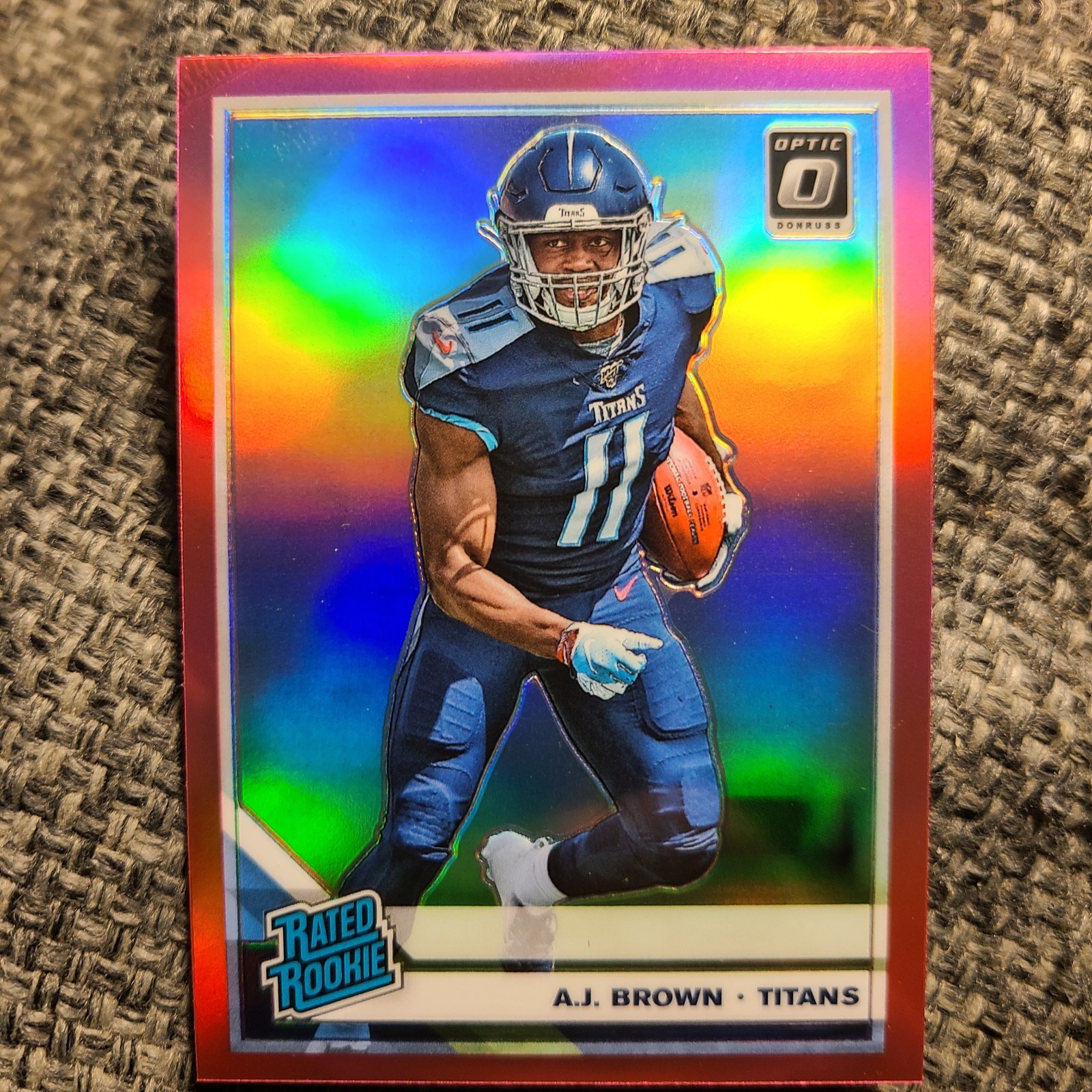 2019 Panini Donruss Optic Rated Rookie A.J. Brown #164 Pink Prizm (RC) Titans