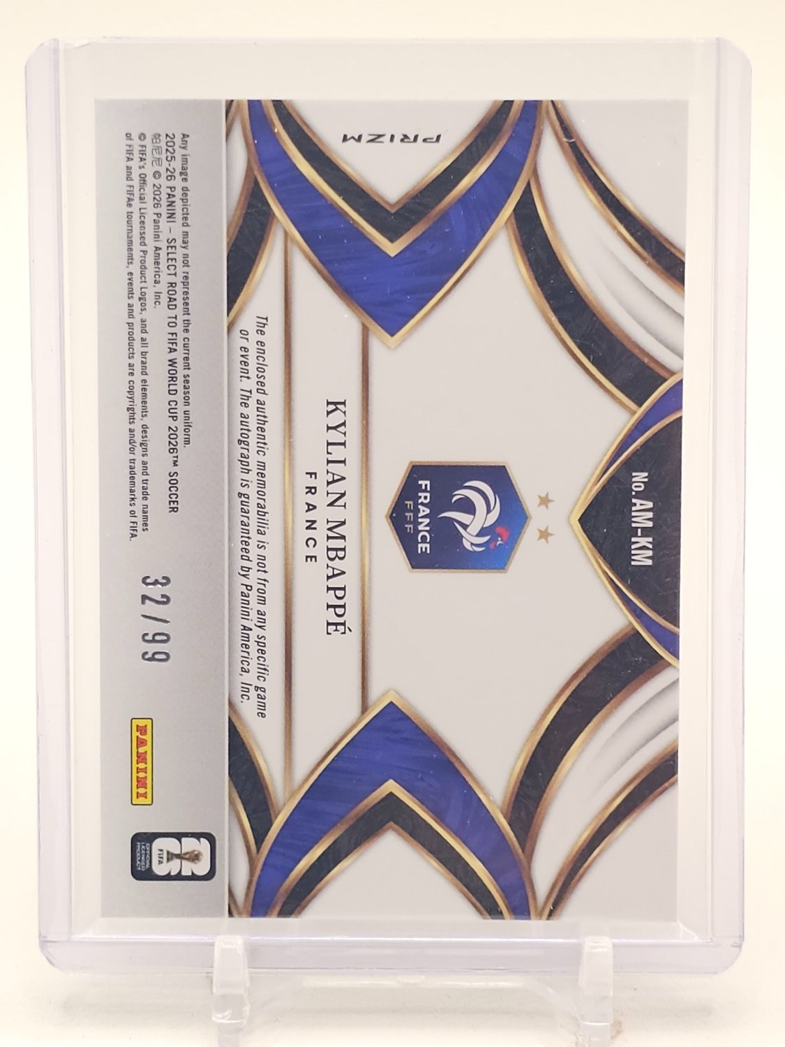 KYLIAN MBAPPÉ 2026-27 SELECT FIFA WORLD CUP 2026 PURPLE PRIZM AUTO /99 Q4856 view 2
