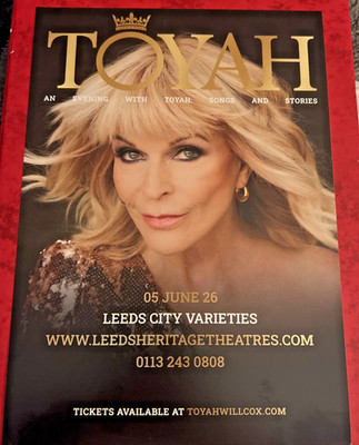 TOYAH Souvenir Promo Flyer An Evening with Songs & Stories Tour'26 Leeds Theatre