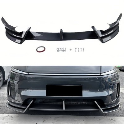 Carbon Fiber Style ABS Front Lip Spoiler 3PCS for Tesla Model Y 2025-2026