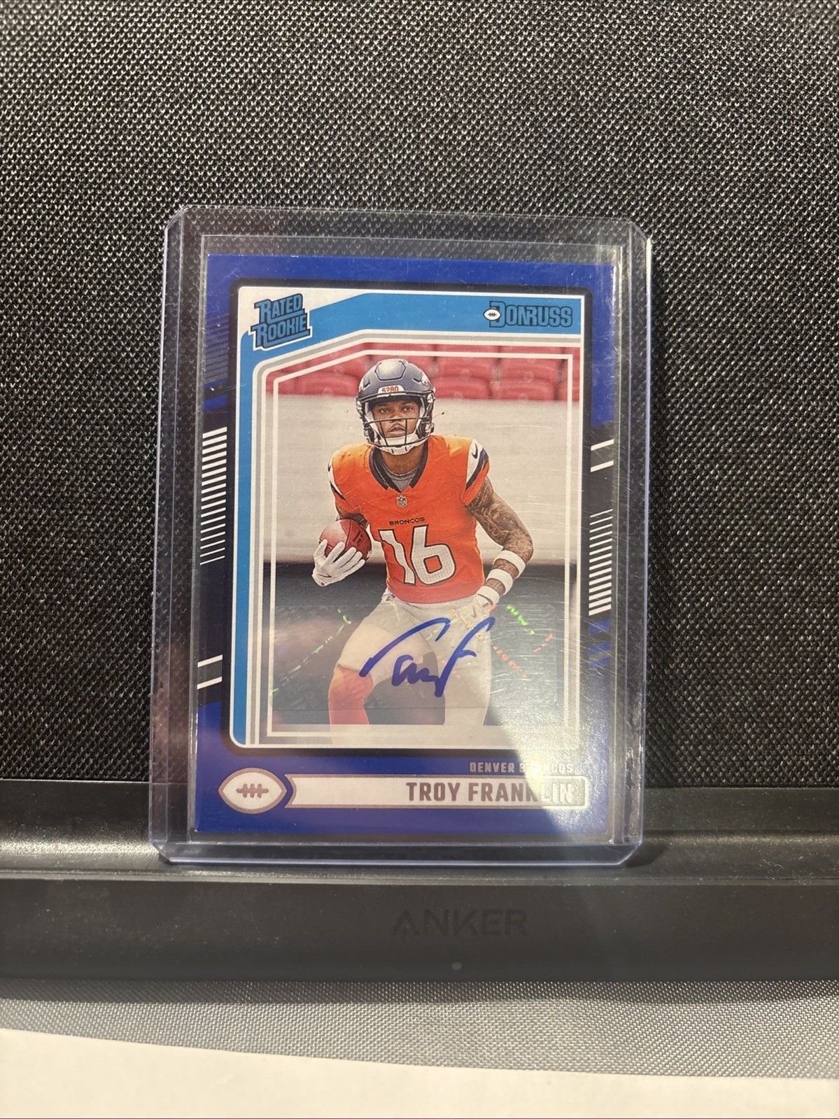 2024 panini donruss troy franklin blue press proof auto rated rookie