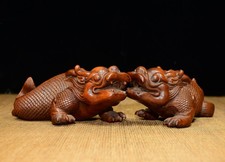 Collect Small Leaf Boxwood Dragon Fishing Ornaments