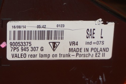 PORSCHE CAYENNE GATE TAIL LIGHT RIGHT PASSENGER 2015 2016 2017 LED 7P5945307G - Picture 11 of 12