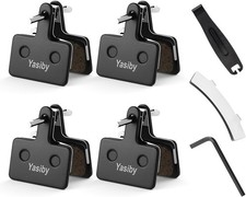 4 Pairs MTB Disc Brake Pads Resin Semi-Metallic Quiet W/ Install Kit E-Bike US