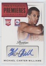 2013 Prestige Prestigious Premieres Signatures Michael Carter-Williams Auto 10up