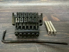 80s Ibanez Edge Floyd Rose Tremolo Unit Bridge Black Made in Japan w/Arm Bar