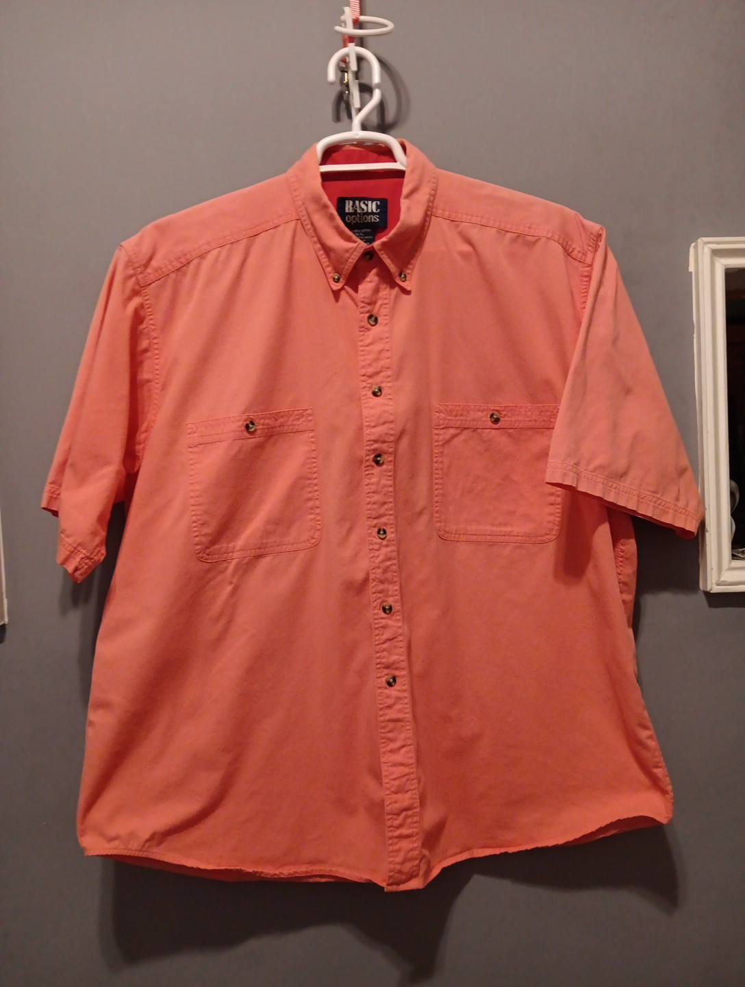 Basic Options Mens Shirt Button Down Short Sleeve… - image 1