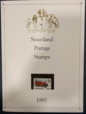 Swasiland Briefmarken postfrisch Präsentationsmappe 1985 Jahrgänge. Rotary Intl, Wildlife