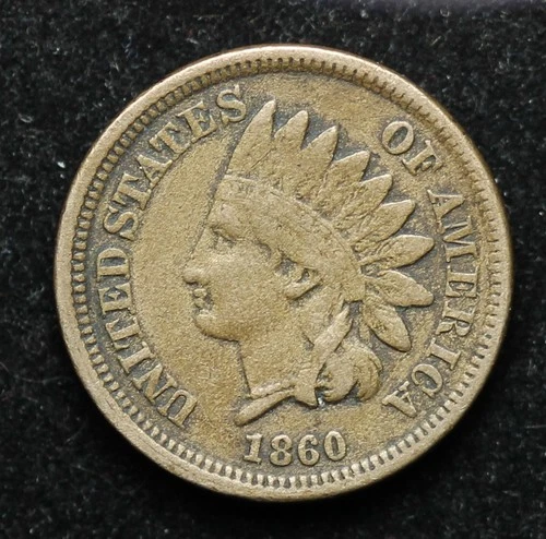1860 Indian Head Cent CN - Rounded Bust - F/F+
