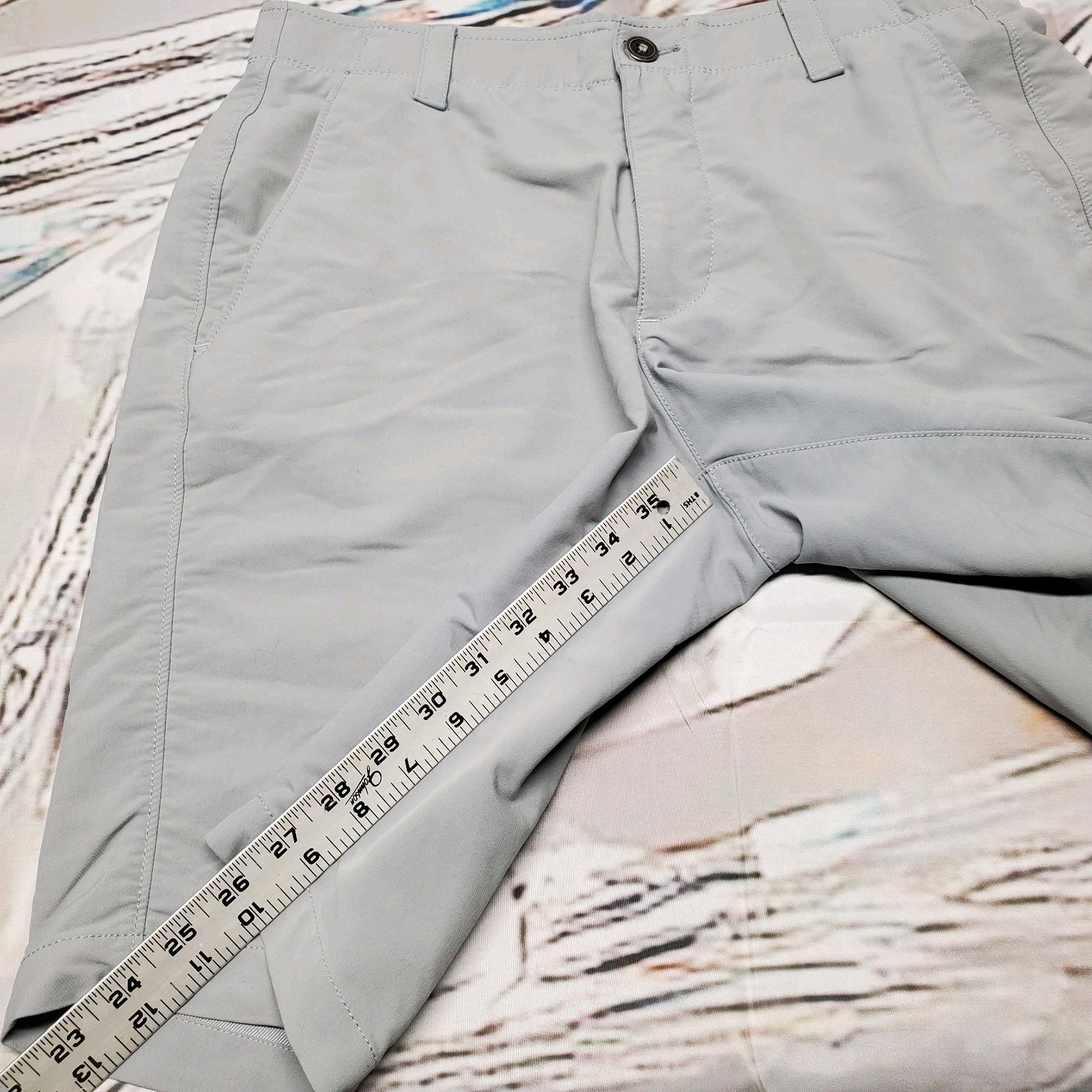 Under Armour Mens Size 32 Light Gray Tech Performance Golf Chino Shorts thumbnail 6