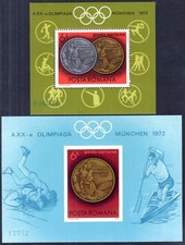 ROMANIA 1972 BLOCK 100-101 ** MINT IN PERFECT CONDITION OLYMPICS (06678