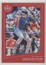 2019 Panini Diamond Kings Short Print Red Framed Christian Yelich #138 0w7