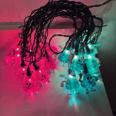 Hershey's Kisses Christmas String Light Set Red Green 1995 Holiday Faces Decor