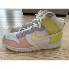 Nike Dunk High Cashmere Pastel Pink 10.5 Lime Green Womens DD1869-108