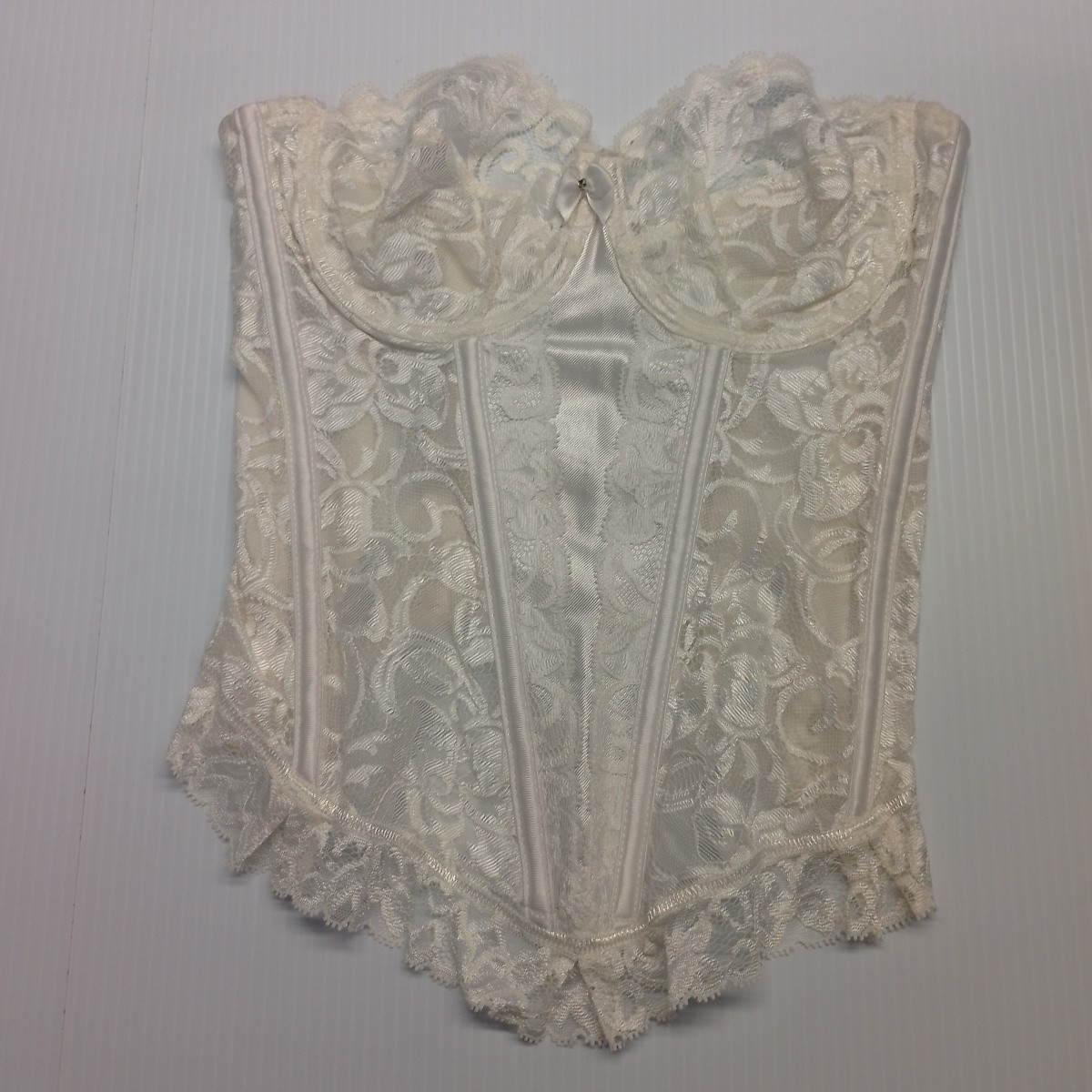 Corset Lace Boudoir Size EU34A Boning Cream Sexy  Honeymoon Wedding Fairycore-image
