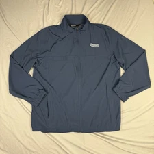American Express Under Armour Winds Pullover Windbreaker Jacket Mens Medium Blue