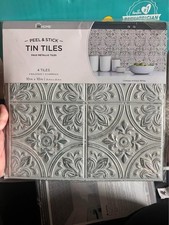 ROOMMATES StickTiles Peel Stick Faux Tin Tiles 32 tiles total
