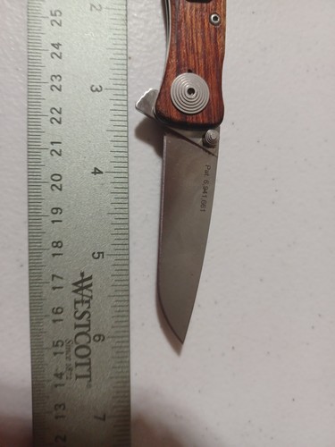 SOG Twitch II Folding Knife 2.63" AUS-8 Steel Blade Wood Handle 017 - Picture 4 of 5