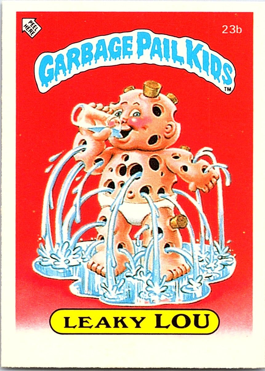 1985 Topps Garbage Pail Kids Series 1 (UK) #23b Leaky Lou