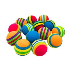 PET SHOW 15pcs 1.4" Interactive Cat Toy Balls for Indoor Cats Colorful Rainbo...