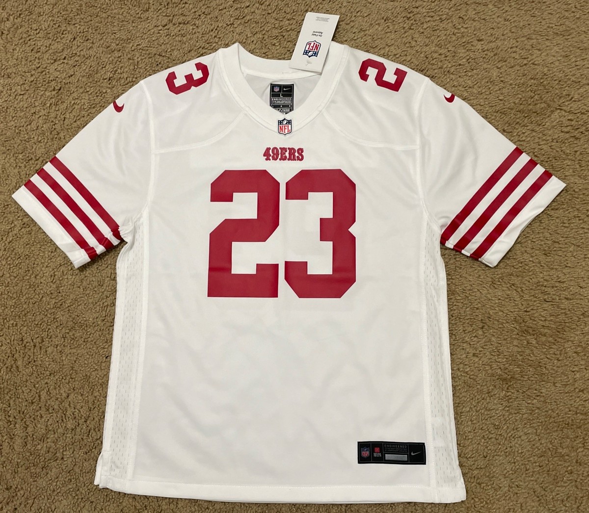 Nike San Francisco 49ers #23 Christian McCaffrey Jersey YOUTH Sz L