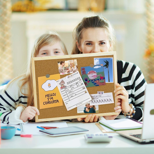 Cork Board 14.6"X11" for Office Home Classroom - Bulletin Memo Pin Board - Picture 4 of 7