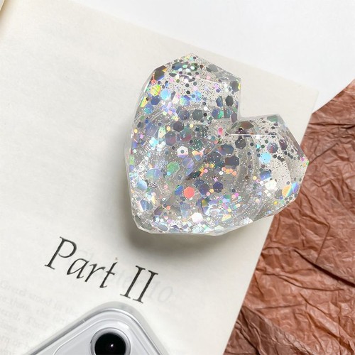 Geometric Laser Heart 3D Korean Phone Bracket Grip Tok Ring Holder Back Holder - Photo 21 sur 22