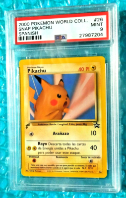 2000 Pokemon World Collection *SNAP PIKACHU* Spanish Promo #26 PSA