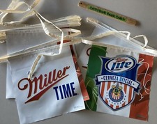 🌟 Miller Lite Chivas Vinyl String Banner Futbol PENNANTS Soccer Mexico Cerveza
